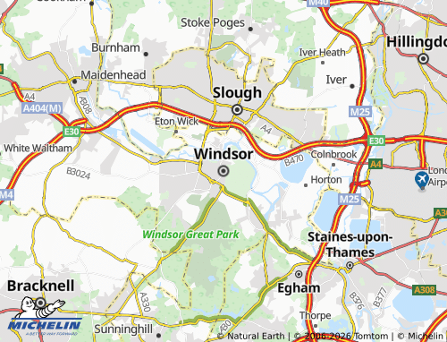 MICHELIN Windsor map - ViaMichelin