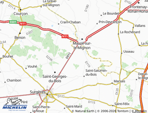 Mapa MICHELIN Saint-Pierre-d'Amilly - ViaMichelin