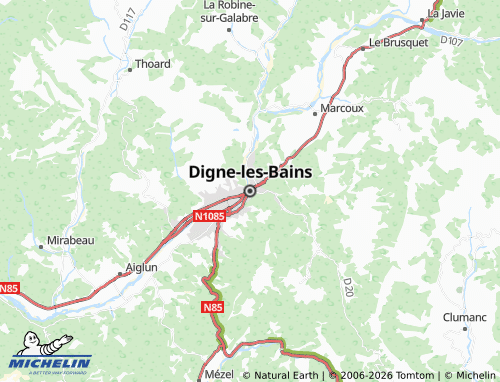 Kaart MICHELIN Digne-les-Bains - ViaMichelin