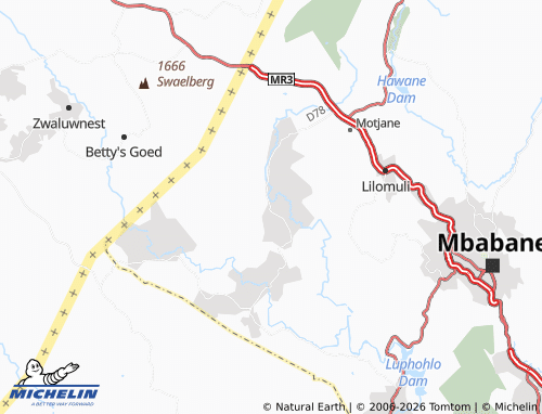 MICHELIN Ndlavula map - ViaMichelin