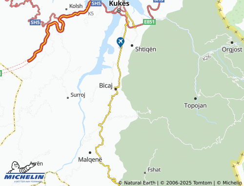 MICHELIN Mustafë map - ViaMichelin