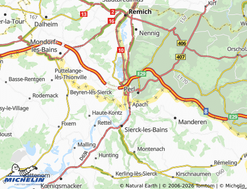 Kaart MICHELIN Schengen - ViaMichelin