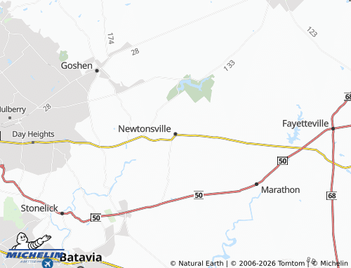 Carte MICHELIN Newtonsville - ViaMichelin
