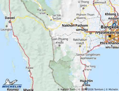 MICHELIN-Landkarte Amphoe Suan Phueng - ViaMichelin