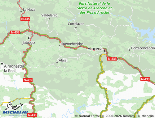 MICHELIN Linares de la Sierra map - ViaMichelin
