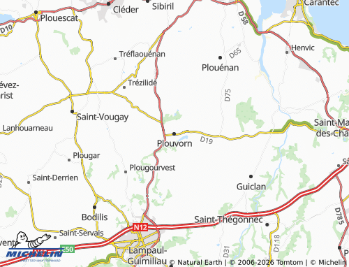 Mappa MICHELIN Plouvorn - ViaMichelin