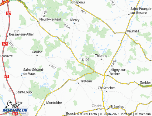 MICHELIN Saint-Voir map - ViaMichelin