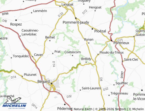 MICHELIN Coatascorn map - ViaMichelin