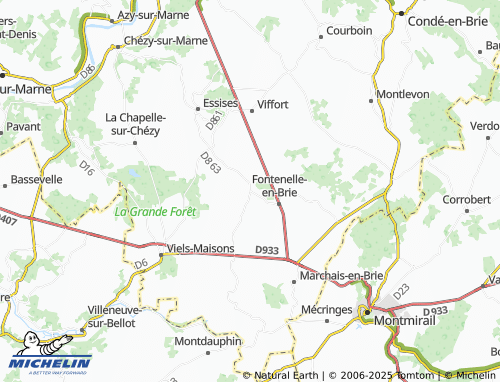 Carte MICHELIN Rozoy-Bellevalle - ViaMichelin
