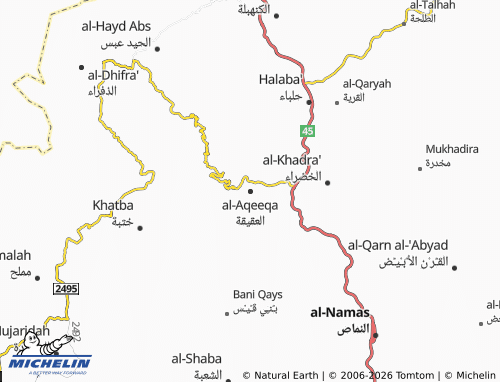 Carte MICHELIN al-Aqeeqa - ViaMichelin