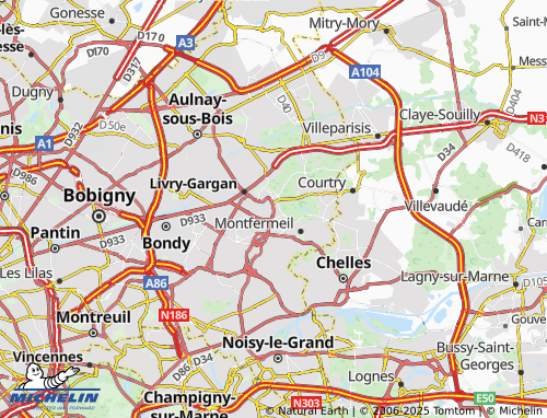 MICHELIN-Landkarte Clichy-sous-Bois - ViaMichelin