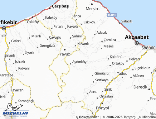 MICHELIN Ağaçlı map - ViaMichelin