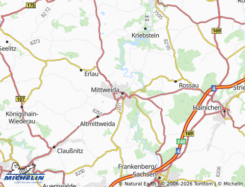 MICHELIN Mittweida map - ViaMichelin