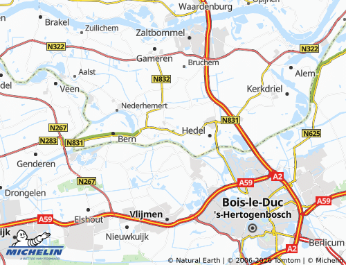 Carte MICHELIN Ammerzoden - ViaMichelin