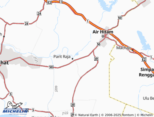 Carte MICHELIN Taman Parit Raja - ViaMichelin