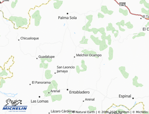 Mapa MICHELIN Melchor Ocampo - ViaMichelin