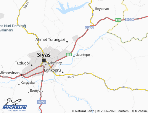 Mappa MICHELIN Uzuntepe - ViaMichelin
