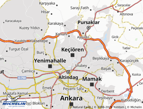 Mappa MICHELIN Tepebaşı - ViaMichelin