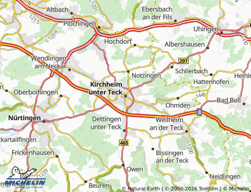 MICHELIN-Landkarte Kirchheim unter Teck - ViaMichelin