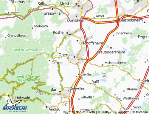 MICHELIN Obernai map - ViaMichelin