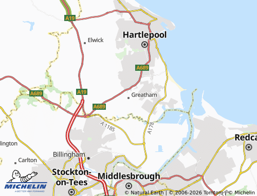 Carte MICHELIN Greatham - ViaMichelin