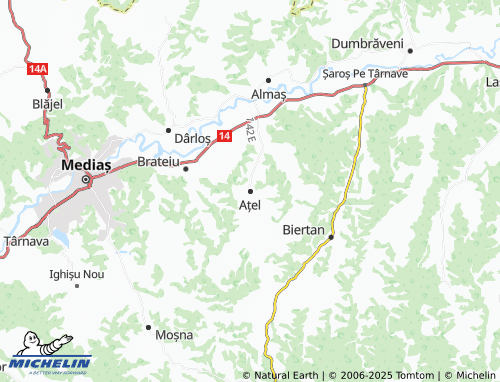 MICHELIN Ațel map - ViaMichelin