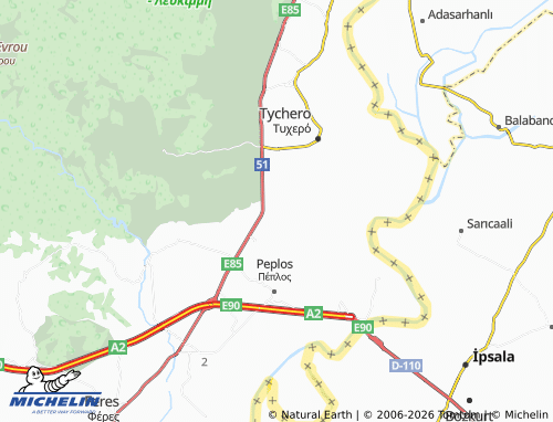 Carte MICHELIN Thymaria - ViaMichelin
