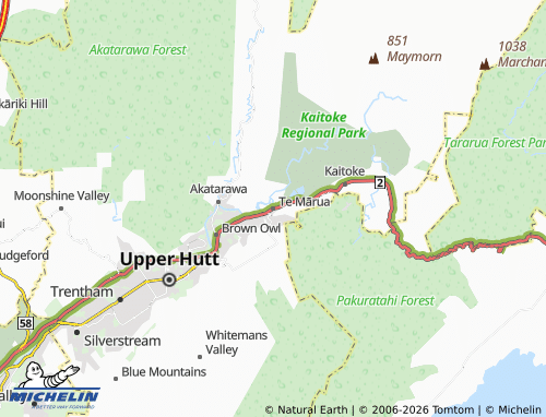 Mapa MICHELIN Te Mārua - ViaMichelin