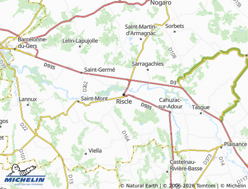 MICHELIN Riscle map - ViaMichelin