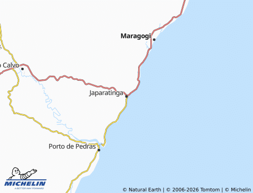 Mappa MICHELIN Japaratinga - ViaMichelin
