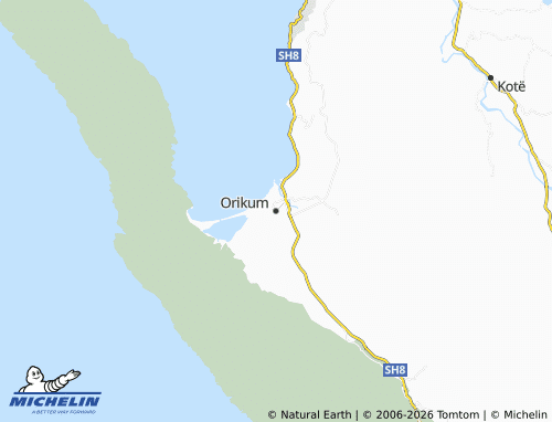 MICHELIN Orikum map - ViaMichelin