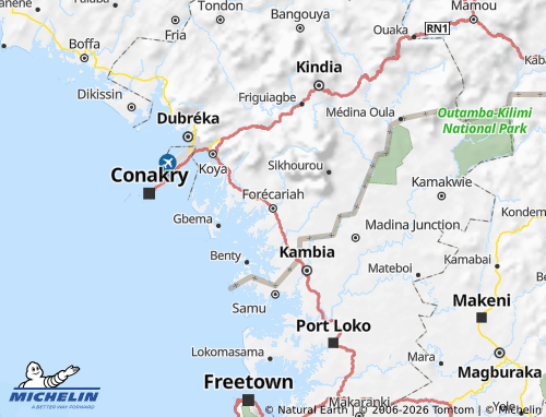 MICHELIN Forecariah map - ViaMichelin