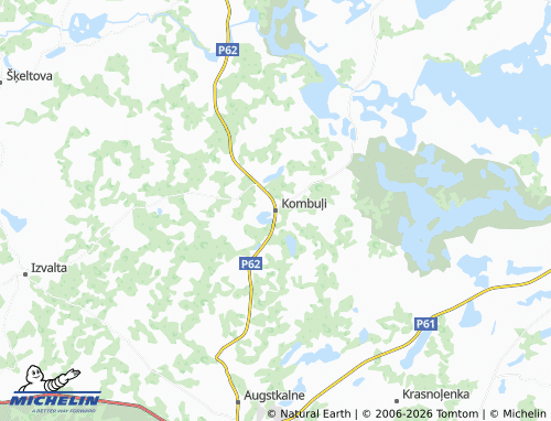 Mapa MICHELIN Kombuļi - ViaMichelin