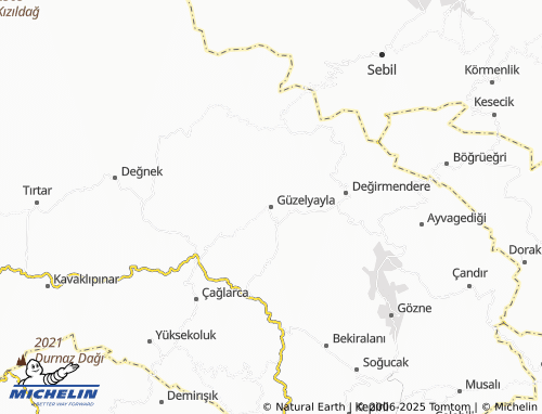 MICHELIN Güzelyayla map - ViaMichelin