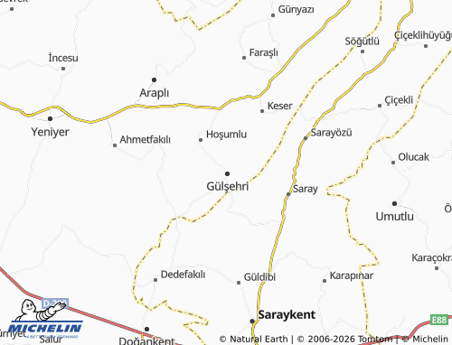 MICHELIN Çötelli map - ViaMichelin