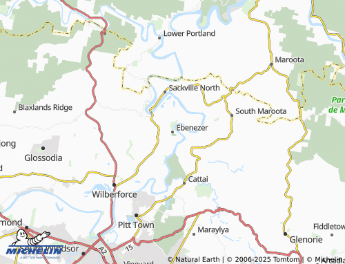 MICHELIN Ebenezer map - ViaMichelin