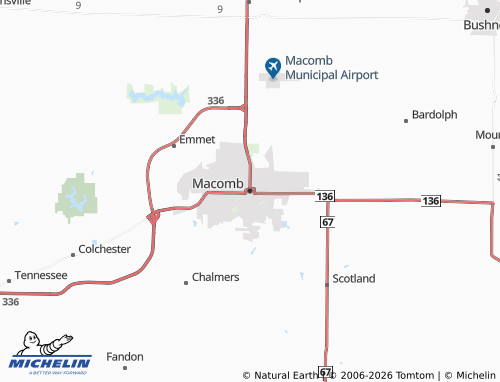 Kaart MICHELIN Macomb - ViaMichelin
