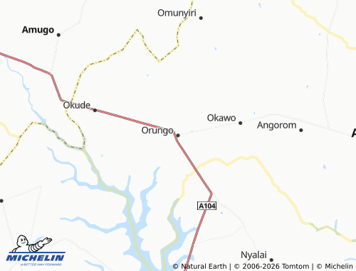 MICHELIN Orungo map - ViaMichelin