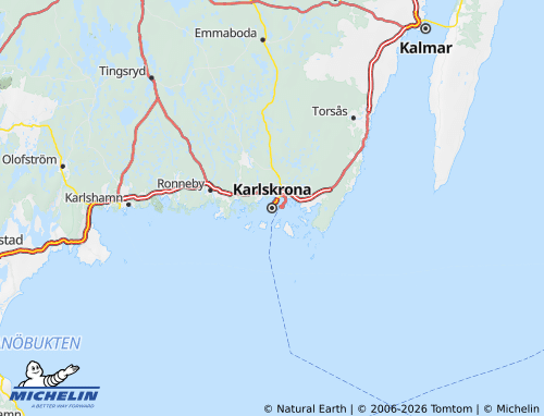 Carte MICHELIN Blekinge - ViaMichelin