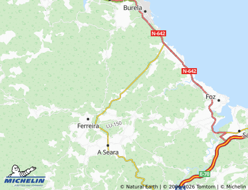 MICHELIN-Landkarte Moucide (Santo Estevo) - ViaMichelin