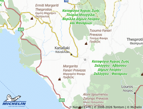 Mappa MICHELIN Kanallaki - ViaMichelin