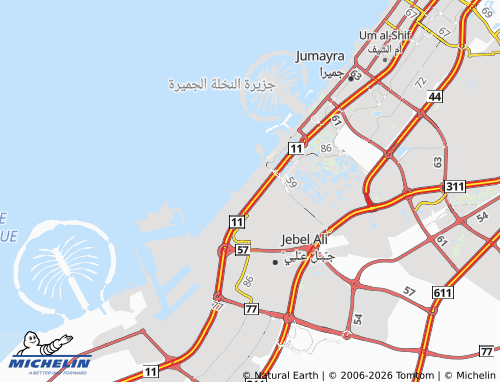 MICHELIN Jabal Ali Second map - ViaMichelin
