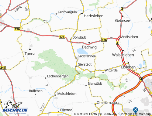 MICHELIN-Landkarte Großfahner - ViaMichelin