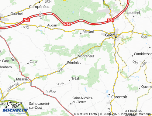 Mappa MICHELIN Monteneuf - ViaMichelin