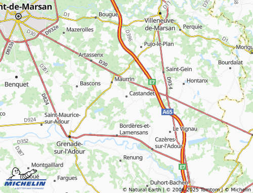 MICHELIN Castandet map - ViaMichelin