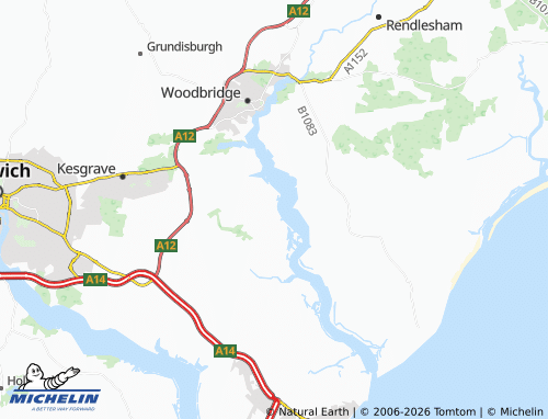Carte MICHELIN Waldringfield - ViaMichelin