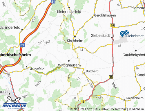 MICHELIN-Landkarte Oberwittighausen - ViaMichelin