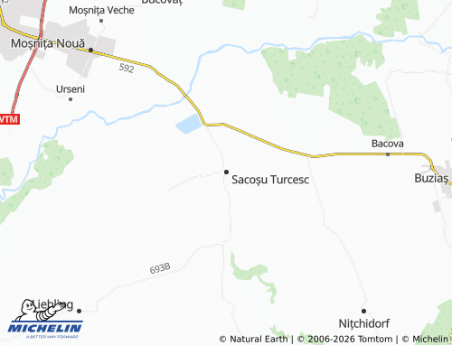 MICHELIN Sacoșu Turcesc map - ViaMichelin