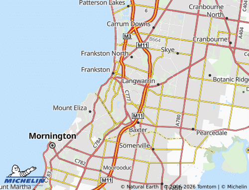 Kaart MICHELIN Frankston South - ViaMichelin