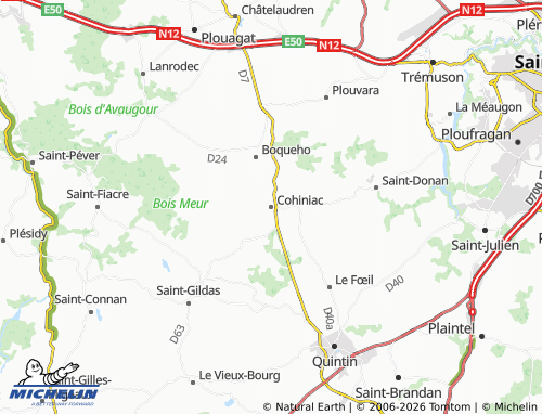 MICHELIN Cohiniac map - ViaMichelin